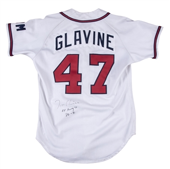 1991 Tom Glavine Game Used and Signed/Inscribed Atlanta Braves #47 Home Jersey - Cy Young Award and 20 Win Season! (Sports Investors Authentication & Beckett)